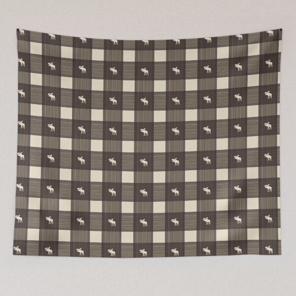 Item preview, Cabincore Cutout Tartan in Moose Brown designed and sold by YesterdayColl.