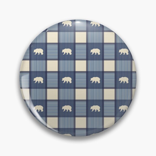 Item preview, Cabincore Cutout Tartan in Polar Bear Blue designed and sold by YesterdayColl.