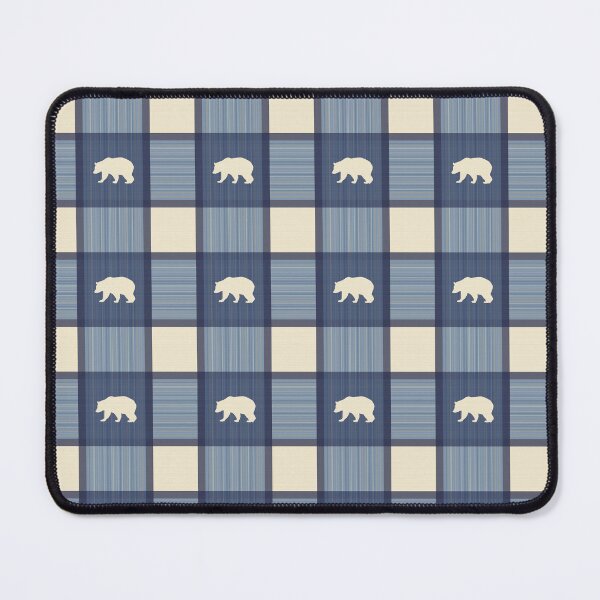 Item preview, Cabincore Cutout Tartan in Polar Bear Blue designed and sold by YesterdayColl.