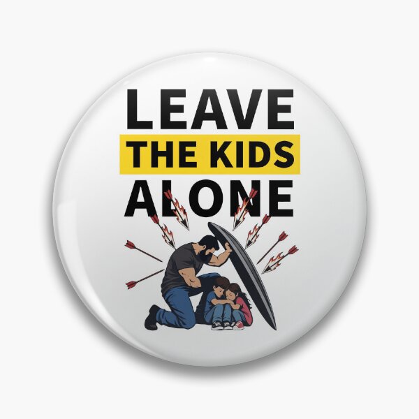Item preview, Leave The Kids Alone Bearded Man Shielding Children Arrows designed and sold by KristiTaylorArt.
