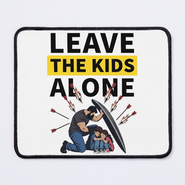 Item preview, Leave The Kids Alone Bearded Man Shielding Children Arrows designed and sold by KristiTaylorArt.