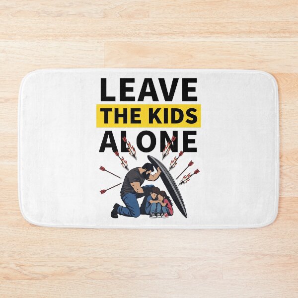 Item preview, Leave The Kids Alone Bearded Man Shielding Children Arrows designed and sold by KristiTaylorArt.