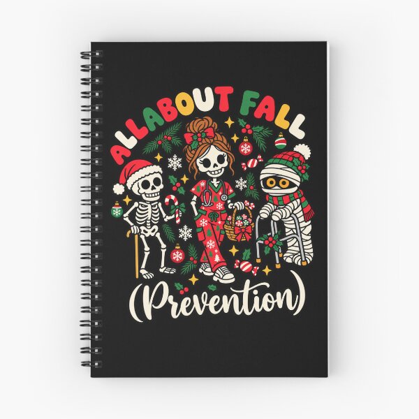 Item preview, All About Fall Prevention Christmas Nurse Skeleton Humor designed and sold by AmiGraph.