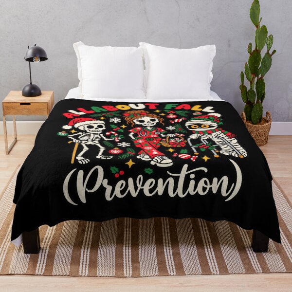 Item preview, All About Fall Prevention Christmas Nurse Skeleton Humor designed and sold by AmiGraph.