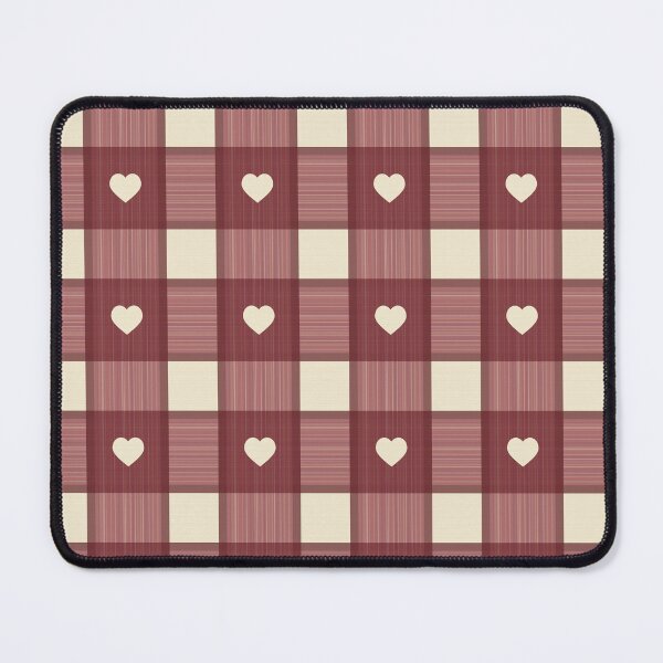 Item preview, Cabincore Cutout Tartan in Heart Red designed and sold by YesterdayColl.
