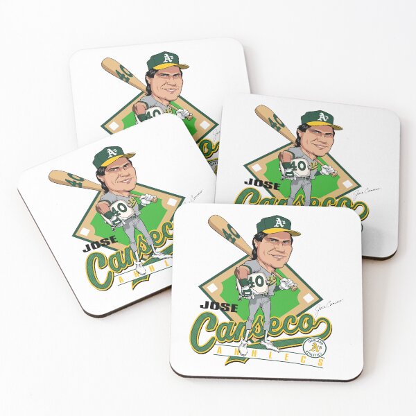 Item preview, Jose Canseco Oakland Athletics Holding Base Caricature designed and sold by KristiTaylorArt.