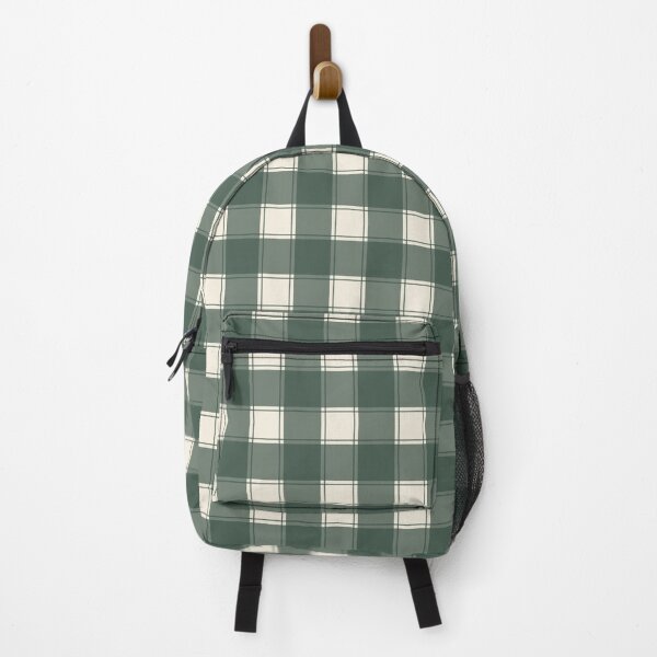 Item preview, Lake House Check in Cream and Pine Green designed and sold by YesterdayColl.