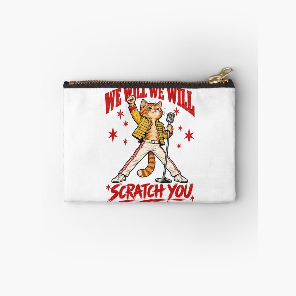 Item preview, We Will Scratch You – Retro Rock Star Cat designed and sold by WolfmanProphecy.