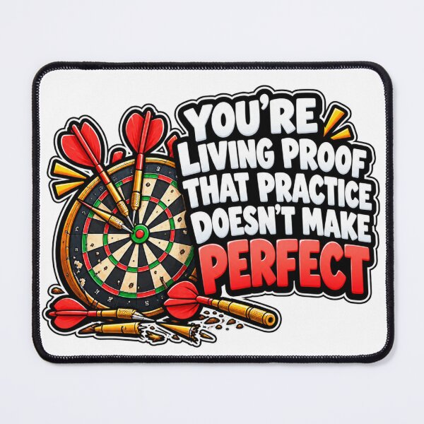 Item preview, Living Proof Practice Doesnt Make Perfect Funny Quote designed and sold by Kenzie & Co.