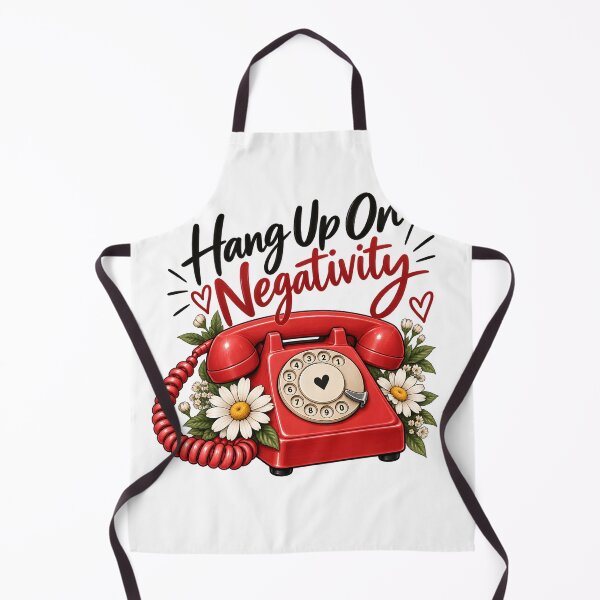 Item preview, Hang Up on Negativity – Vintage Red Rotary Phone designed and sold by TinyWeird.