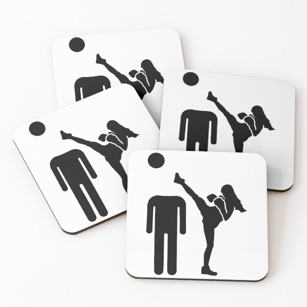 Item preview, Woman Kicking Headless Man Silhouette designed and sold by KristiTaylorArt.