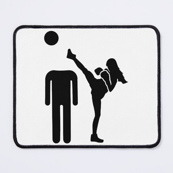 Item preview, Woman Kicking Headless Man Silhouette designed and sold by KristiTaylorArt.