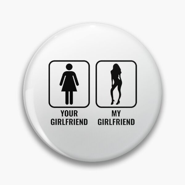Item preview, Your Girlfriend My Girlfriend Female Stick Figure Silhouette Woman designed and sold by KristiTaylorArt.