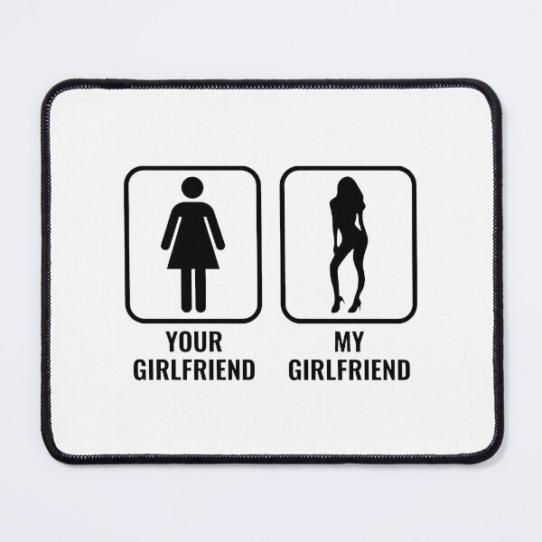 Item preview, Your Girlfriend My Girlfriend Female Stick Figure Silhouette Woman designed and sold by KristiTaylorArt.