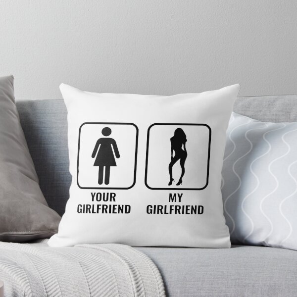 Item preview, Your Girlfriend My Girlfriend Female Stick Figure Silhouette Woman designed and sold by KristiTaylorArt.