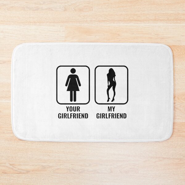 Item preview, Your Girlfriend My Girlfriend Female Stick Figure Silhouette Woman designed and sold by KristiTaylorArt.