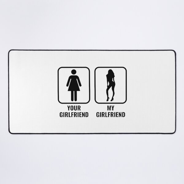Item preview, Your Girlfriend My Girlfriend Female Stick Figure Silhouette Woman designed and sold by KristiTaylorArt.