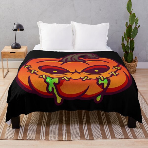 Item preview, Creepy Halloween Monster Pumpkin Illustration designed and sold by HÉRCULES VERSIANI.
