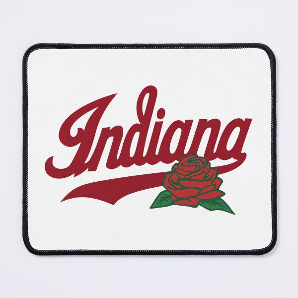 Item preview, Indiana University NCAAF Red Script Text Rose Flower designed and sold by KristiTaylorArt.