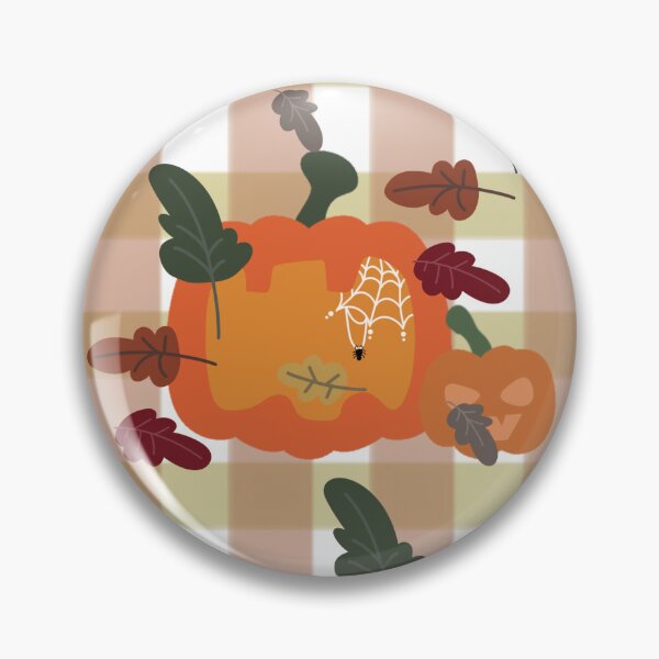 Item preview, ​Autumn Pumpkin Leaves Plaid Pattern designed and sold by MilkatTaklim153.