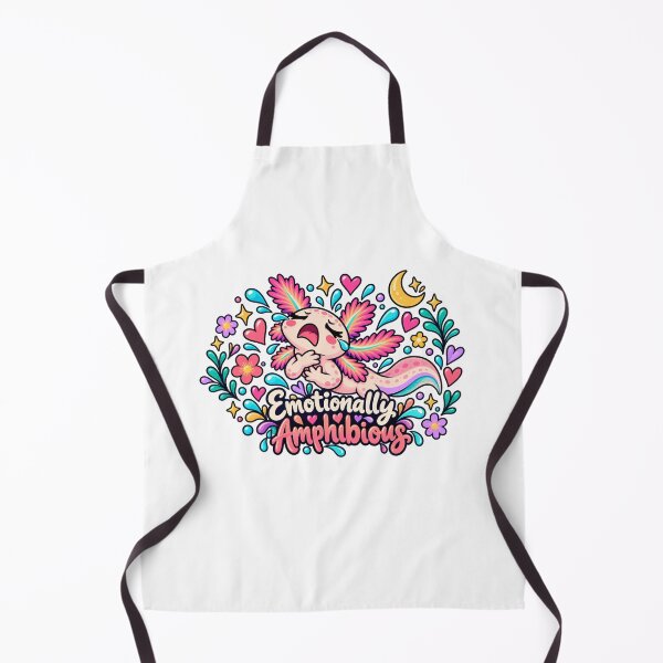 Item preview, Emotionally Amphibious. Pink Axolotl Folk Art Illustration designed and sold by FavePopCulture.