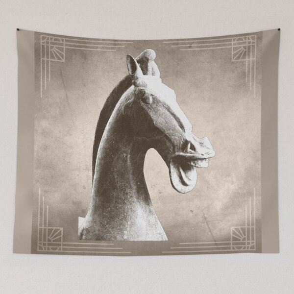 Item preview, Han Dynasty Ceramic Horse Head Profile Brown designed and sold by Ghoul Enterprises.