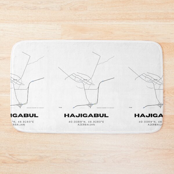 Item preview, Hajigabul Azerbaijan Map Coordinates – Minimalist Location Design designed and sold by RM-Journey.