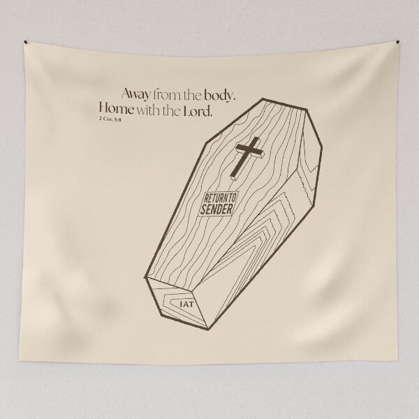 Item preview, Return to Sender, Gothic Christian Coffin Graphic Dk - Away from the Body designed and sold by IAmsThoughts.