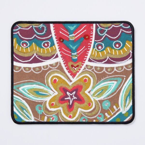 Item preview, Folk Art Moth with Tulips, Boho Floral Art designed and sold by Fani*.