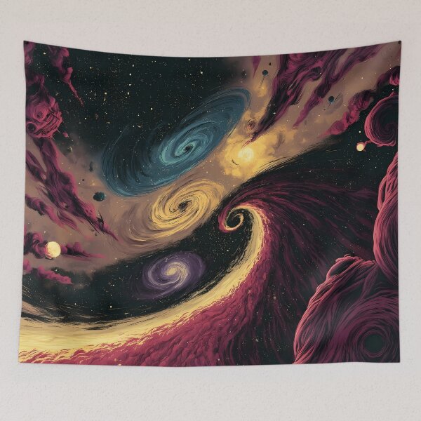 Item preview, Cosmic Vortex Swirling Galaxy Abstract Art designed and sold by Lunat1kk.