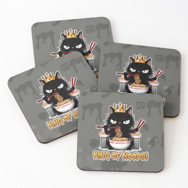 Item preview, King of Noods! Black Cat Ramen Cartoon designed and sold by Taridesign.