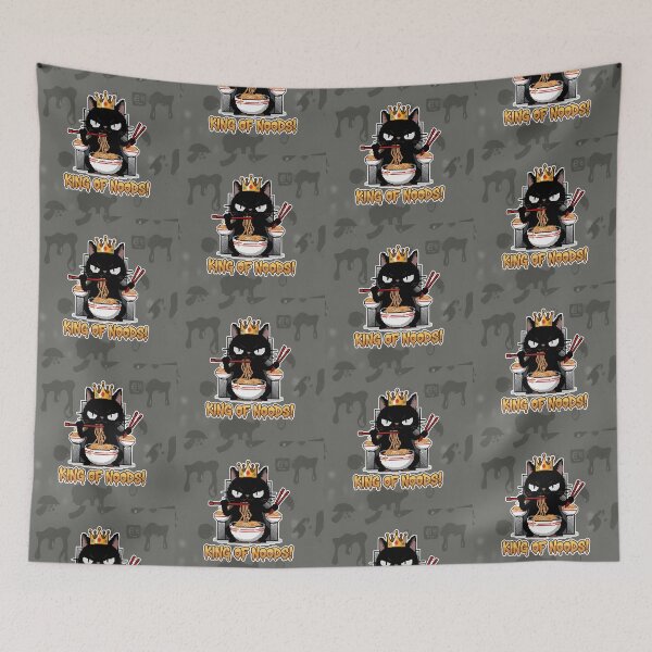 Item preview, King of Noods! Black Cat Ramen Cartoon designed and sold by Taridesign.