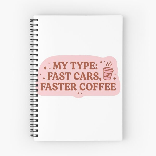 Item preview, Fast Cars Faster Coffee Sticker designed and sold by BlushPastelMuse.