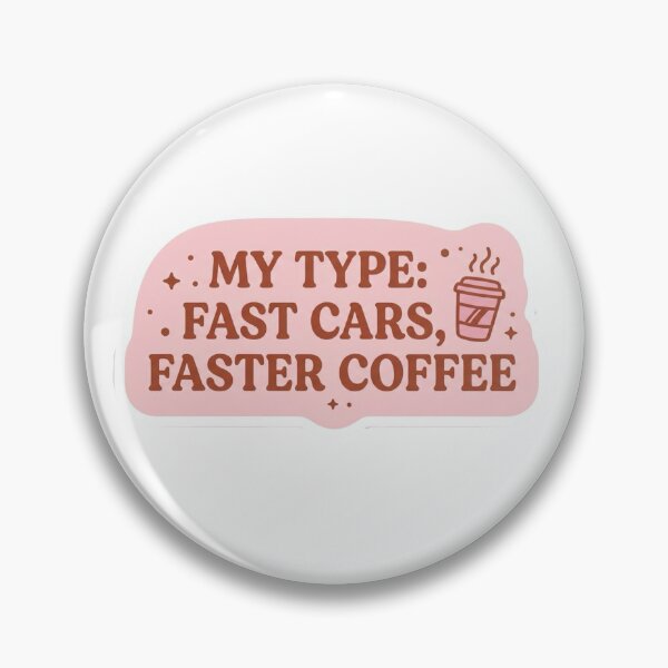 Item preview, Fast Cars Faster Coffee Sticker designed and sold by BlushPastelMuse.