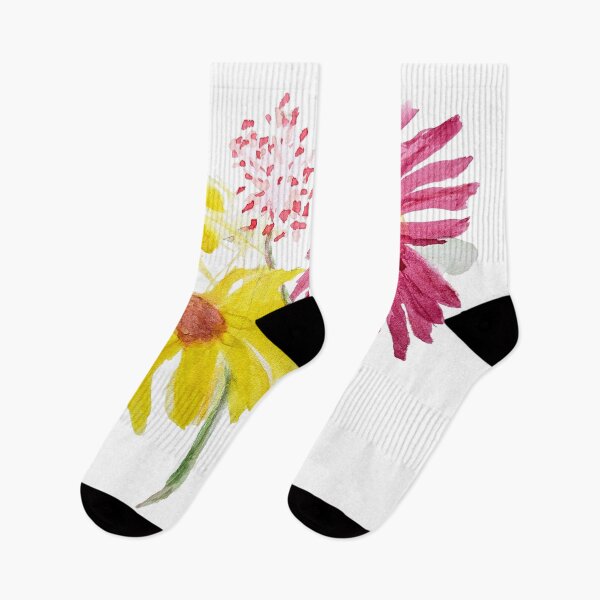 Item preview, Seamless Watercolor Yellow and Red Daisy  designed and sold by Cessy Kaplan.