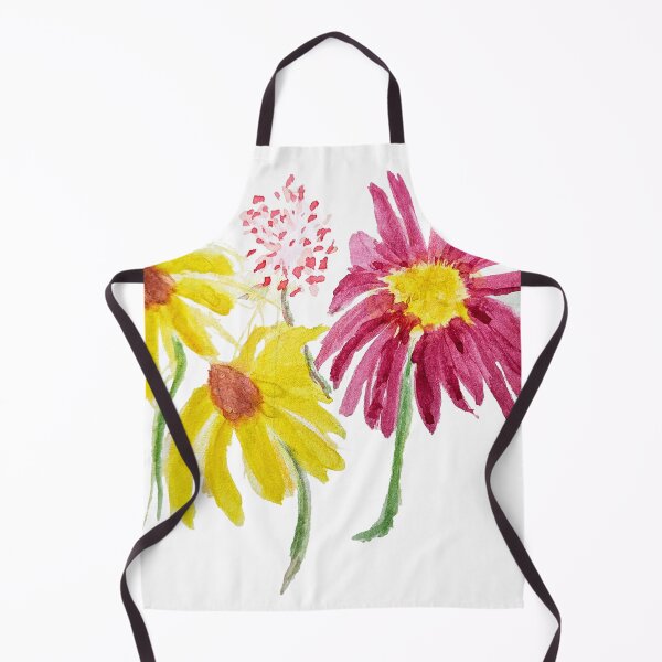 Item preview, Seamless Watercolor Yellow and Red Daisy  designed and sold by Cessy Kaplan.