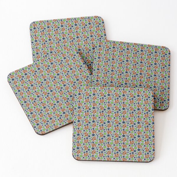 Item preview, Footballs and Stars in Navy and Green designed and sold by KrisInStitches.