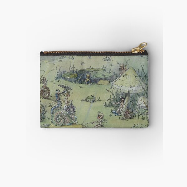 Item preview, Fairies in the Rain by Harold Gaze - Whimsical Fairy Meadow Illustration Vintage Fantasy Art for Cottagecore Collectors designed and sold by RickE.