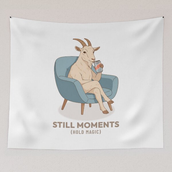 Item preview, Goat Drinking Soda Can Vintage Aesthetic designed and sold by COZY VINTAGE animal.