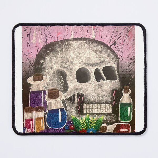 Item preview, Mystical Potion Skull – Gothic Dark Fantasy designed and sold by Unhinged Art.