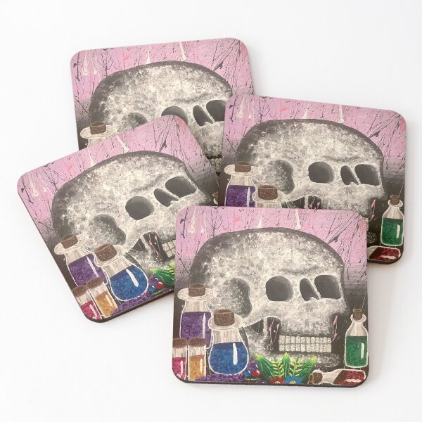 Item preview, Mystical Potion Skull – Gothic Dark Fantasy designed and sold by Unhinged Art.