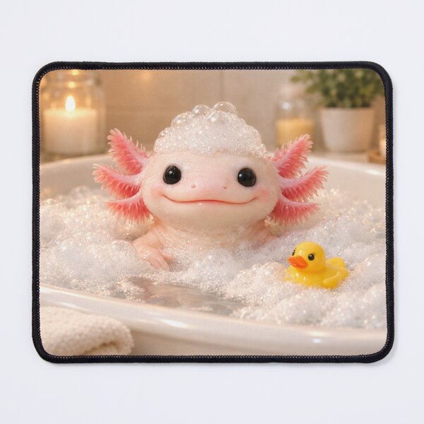Item preview, Leucistic Axolotl Bathtub designed and sold by Sillytoe.