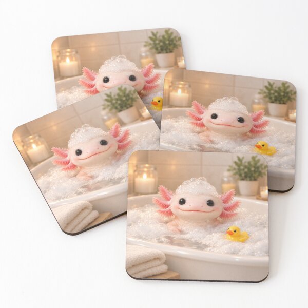 Item preview, Leucistic Axolotl Bathtub designed and sold by Sillytoe.
