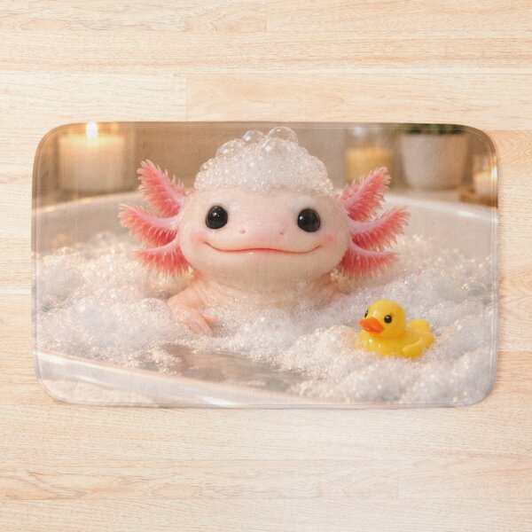 Item preview, Leucistic Axolotl Bathtub designed and sold by Sillytoe.