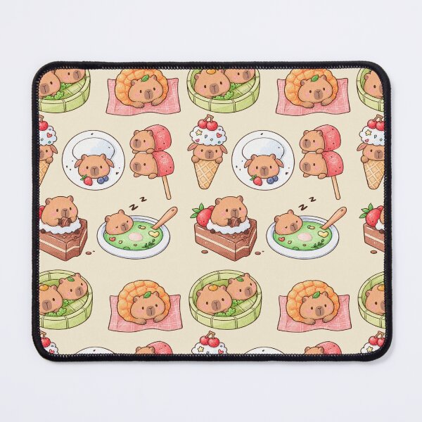 Item preview, Cute Capybara Dessert Sticker Collection – Kawaii Food Animals designed and sold by StickerJas.