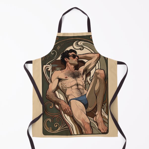 Artikelvorschau, Jugendstil-Porträt eines schwulen Schwimmers entworfen und verkauft von ZhivanCrimson.