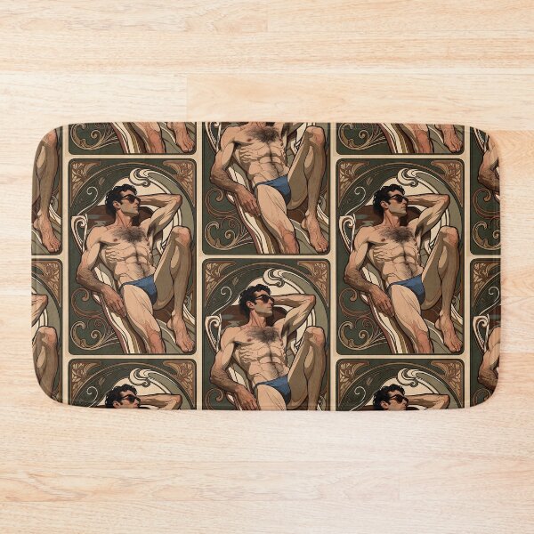 Item preview, Art Nouveau Gay Swimmer Portrait designed and sold by ZhivanCrimson.