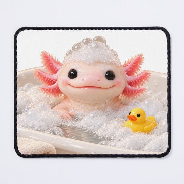 Item preview, Leucistic Axolotl Bubble Bath designed and sold by Sillytoe.