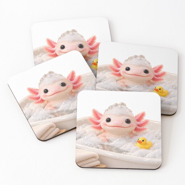 Item preview, Leucistic Axolotl Bubble Bath designed and sold by Sillytoe.