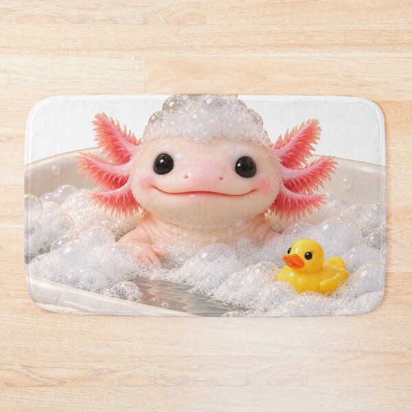 Item preview, Leucistic Axolotl Bubble Bath designed and sold by Sillytoe.